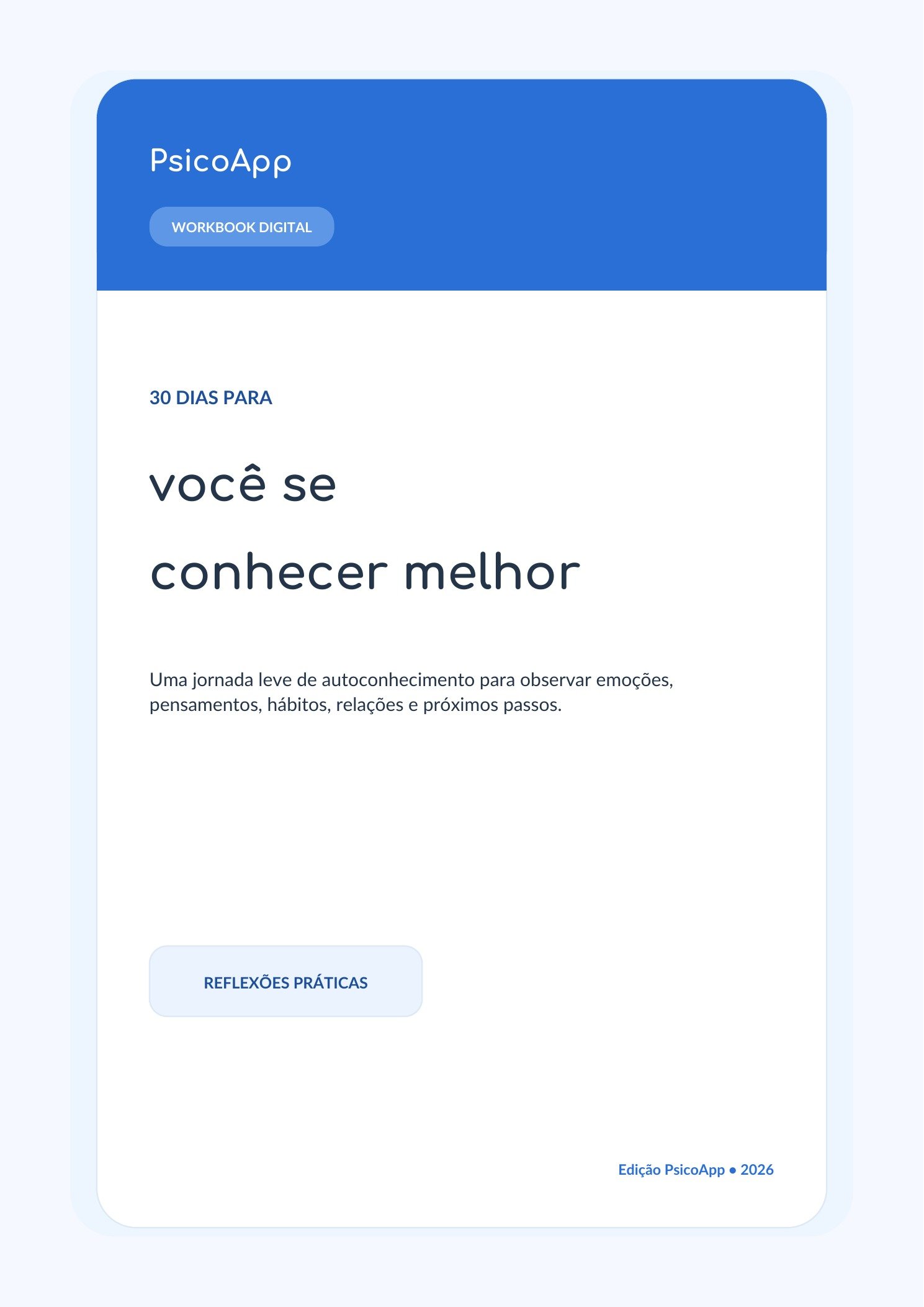 PsicoApp — 30 dias para você se conhecer melhor