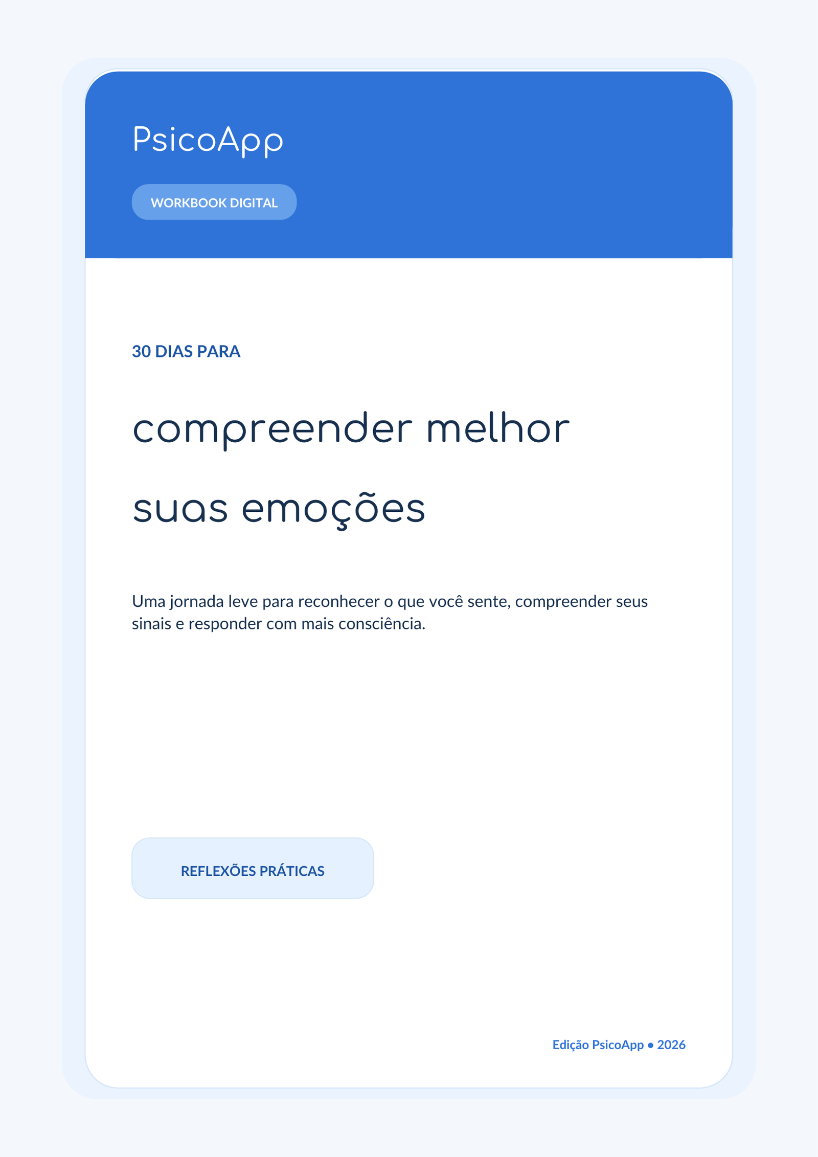 PsicoApp — 30 dias para compreender melhor suas emoções